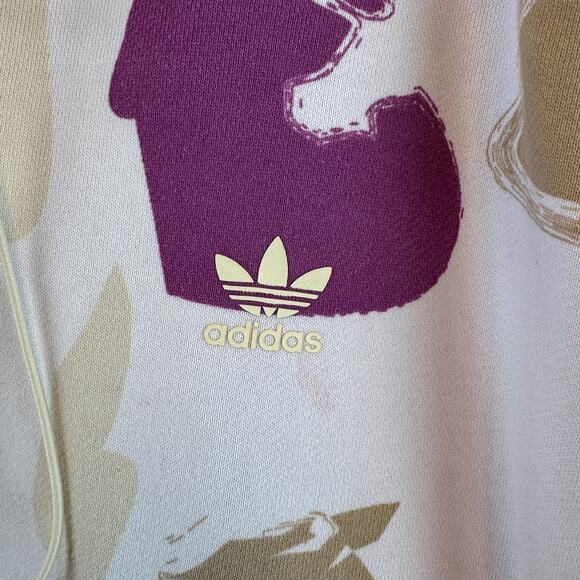 Adidas  x Thebe Magugu Multi All Over Print Crop Hoodie HM1884 Plus Size 1X - Picture 2 of 15